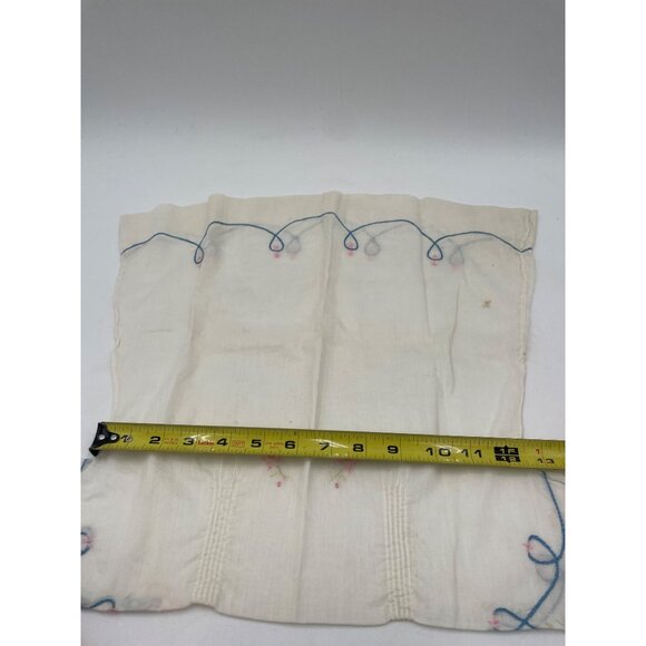 Vintage Baby Embroidered Pink Flowers & Blue Loops READ - Picture 10 of 11